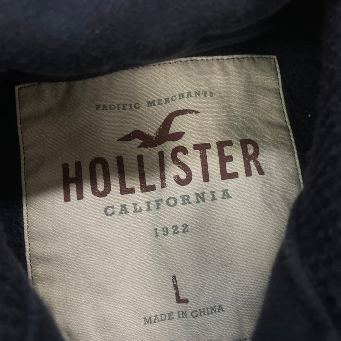 홀리스터 아치 로고 후드집업 네이비 상품이미지3