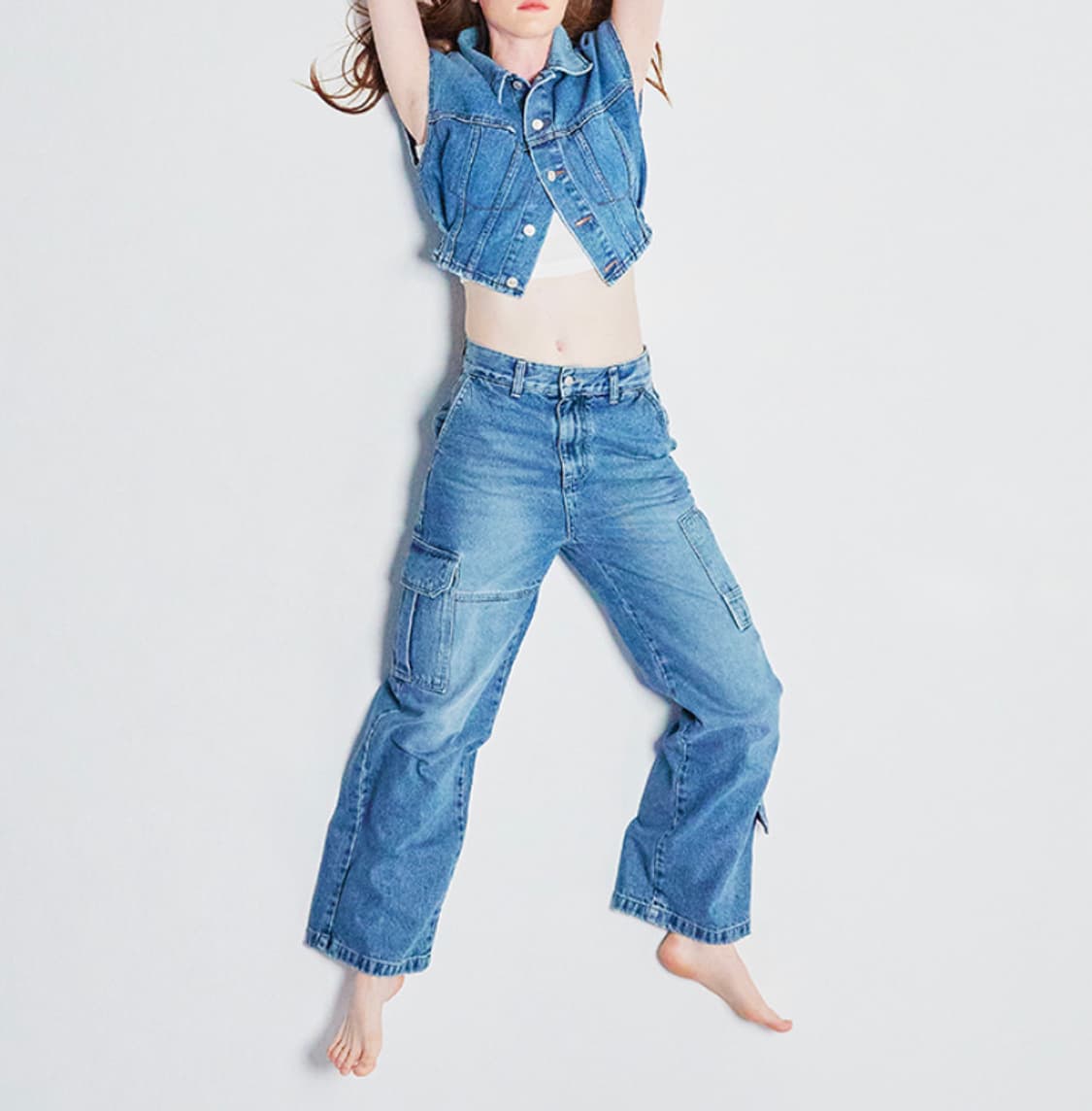 인스턴트펑크 멀티 웨이 데님 자켓 블루 상품이미지2