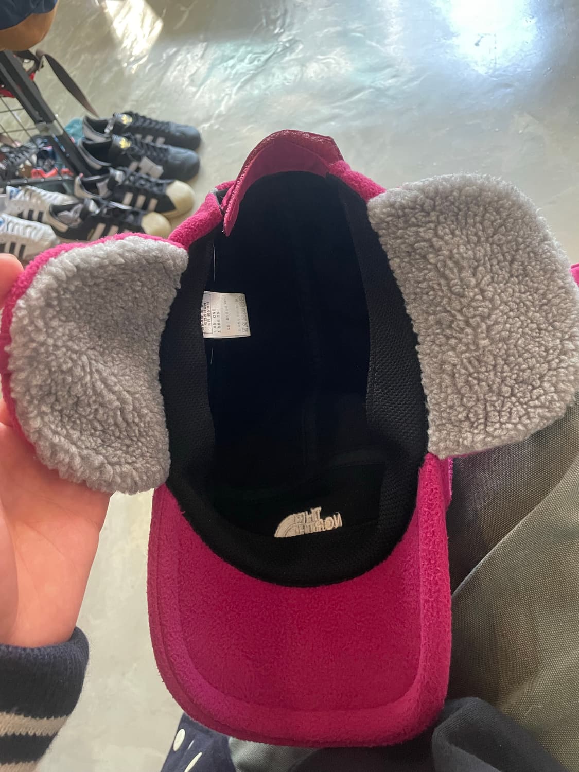 노스페이스 트루퍼햇 군밤모자 귀도리 핑크 상품이미지6