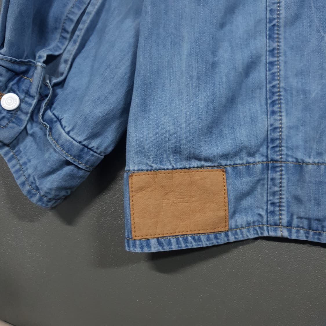 여성 XL) 한섬 시스템 신형 21ss 포켓 오버핏 데님 자켓 청자켓 상품이미지9