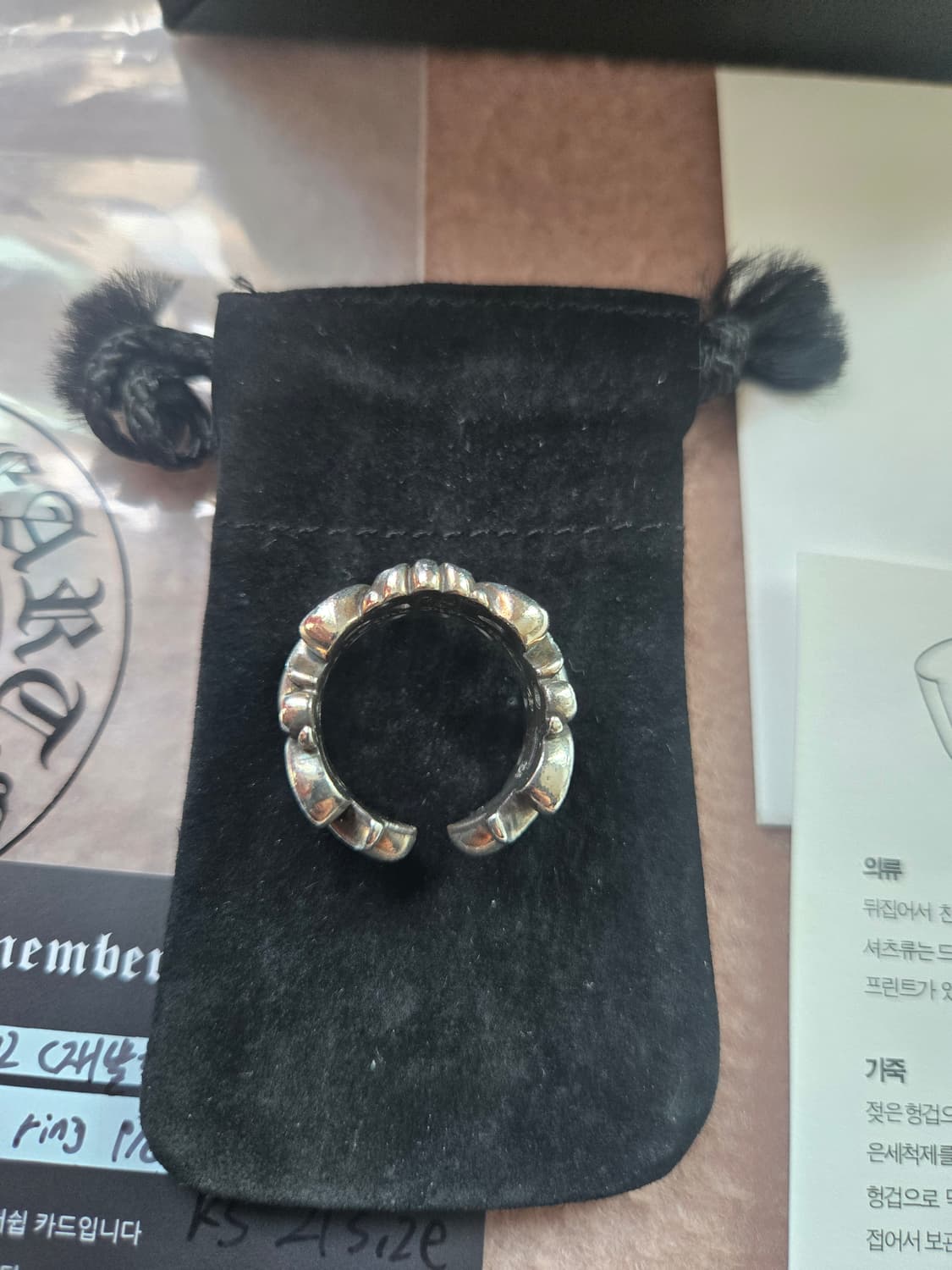 정품 크롬하츠 더블 플로랄 풀파베링 상품이미지6