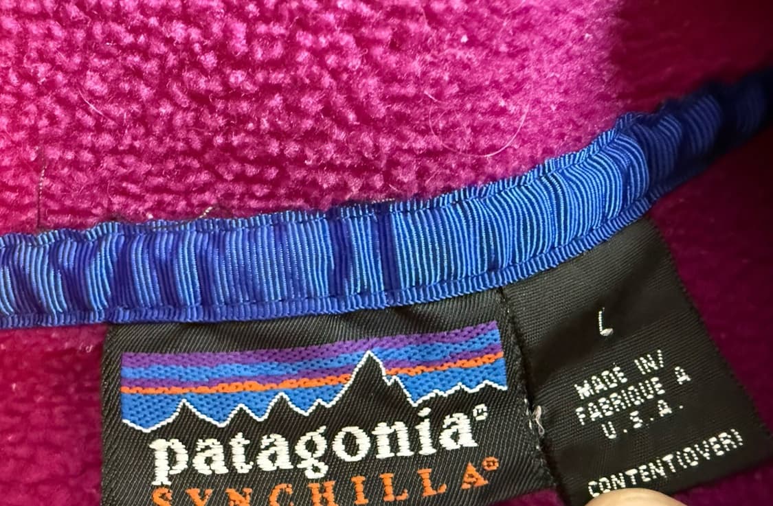 90s 파타고니아 신칠라 스냅-T 퍼플/그레이 USA 상품이미지4