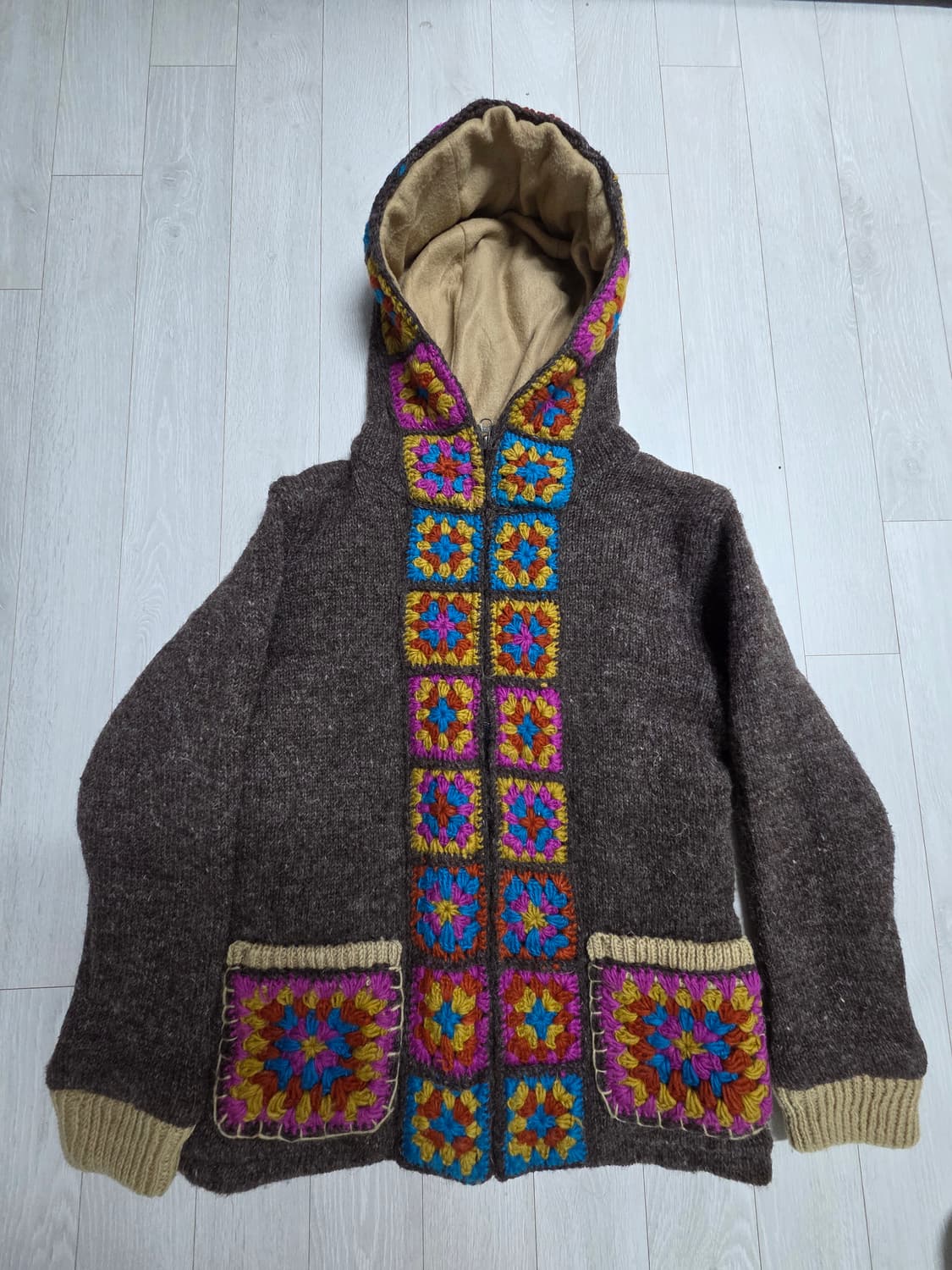 TITICACA 티티카카 크로셰 모티브 후드 아우터 하구미 상품이미지1