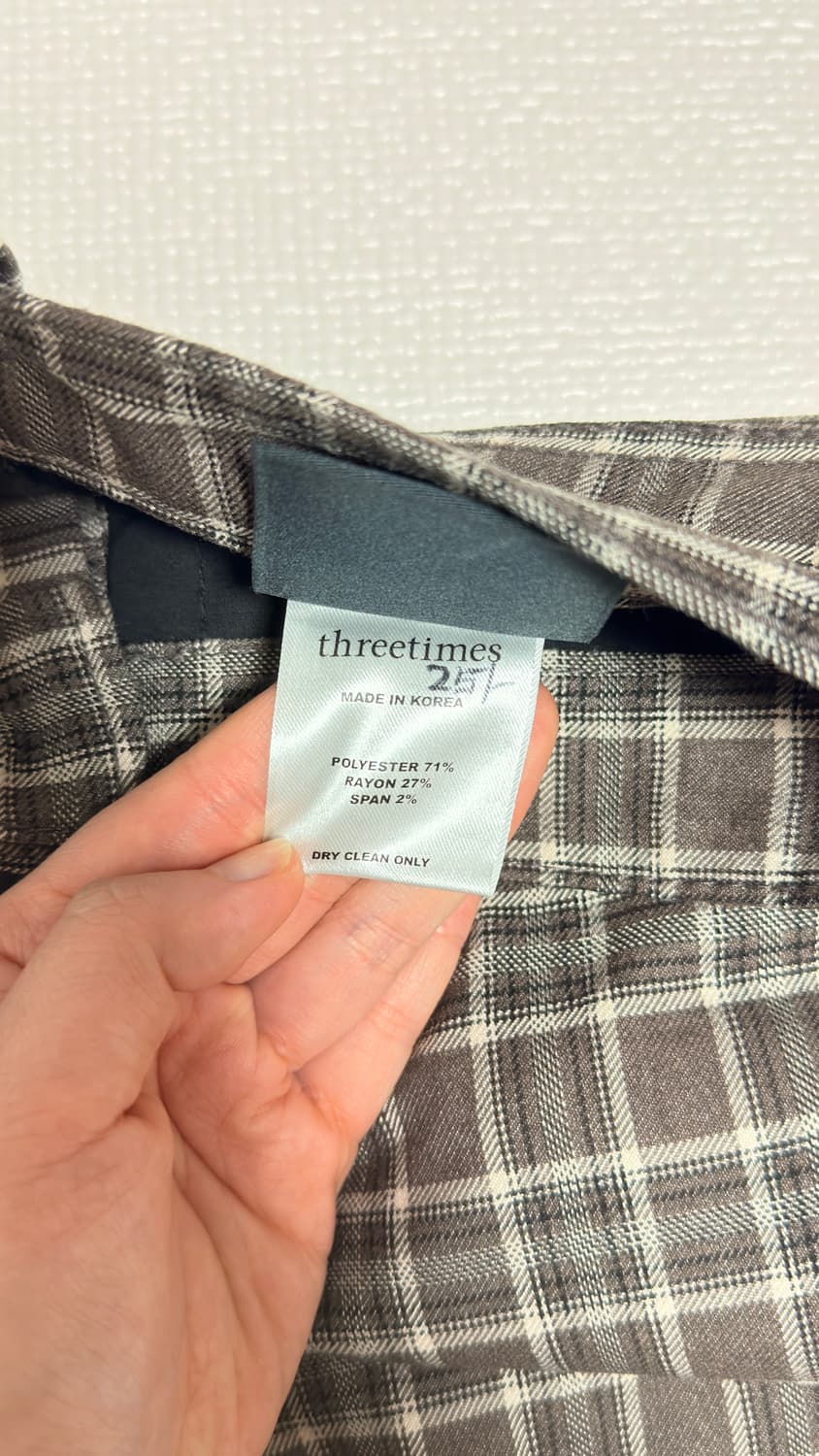 쓰리타임즈 체크 부츠컷 상품이미지3