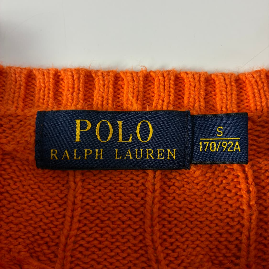 Polo 폴로 랄프로렌 신형 코랄 오렌지 케이블 라운드 니트 상품이미지5