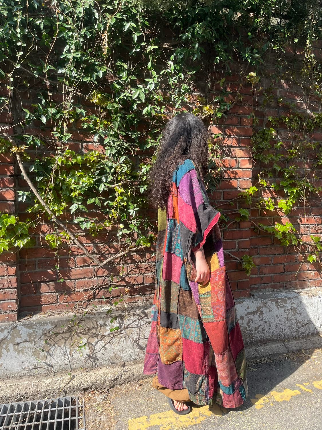 히피 에스닉 패치워크 롱 로브 상품이미지5