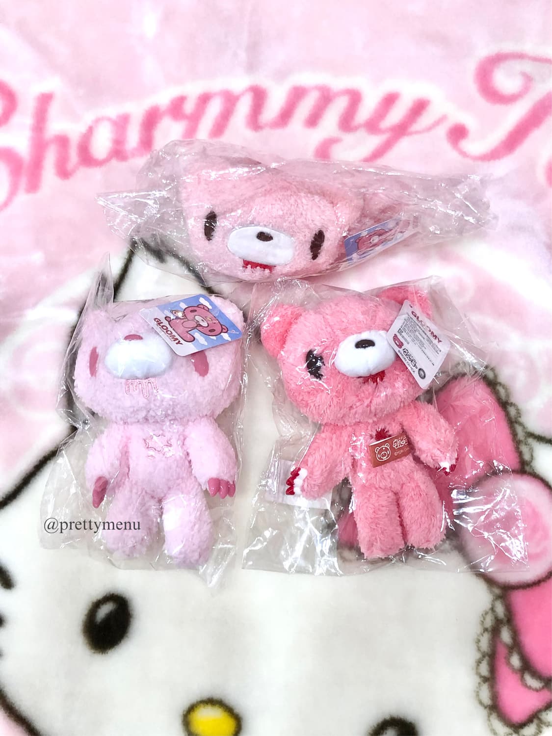 글루미베어 새상품 인형 헤어밴드 세트 키링 범용토끼 갸루 히메 오네  상품이미지1