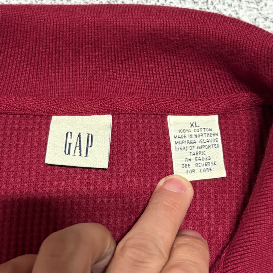 90s 올드 갭 와플 폴로 티셔츠 상품이미지3