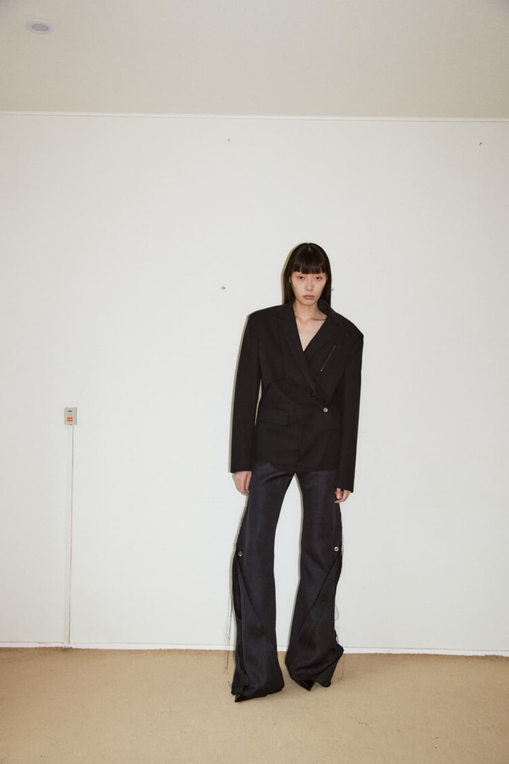 [S]카르넷 아카이브 색 트라우저 플레어 부츠컷 팬츠 블랙 상품이미지7