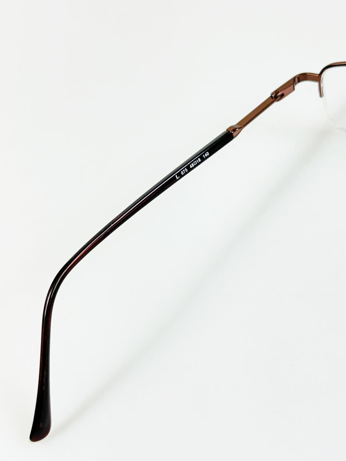 90s LOZZA 브라운 메탈 스퀘어 반무테 빈티지 안경 상품이미지7