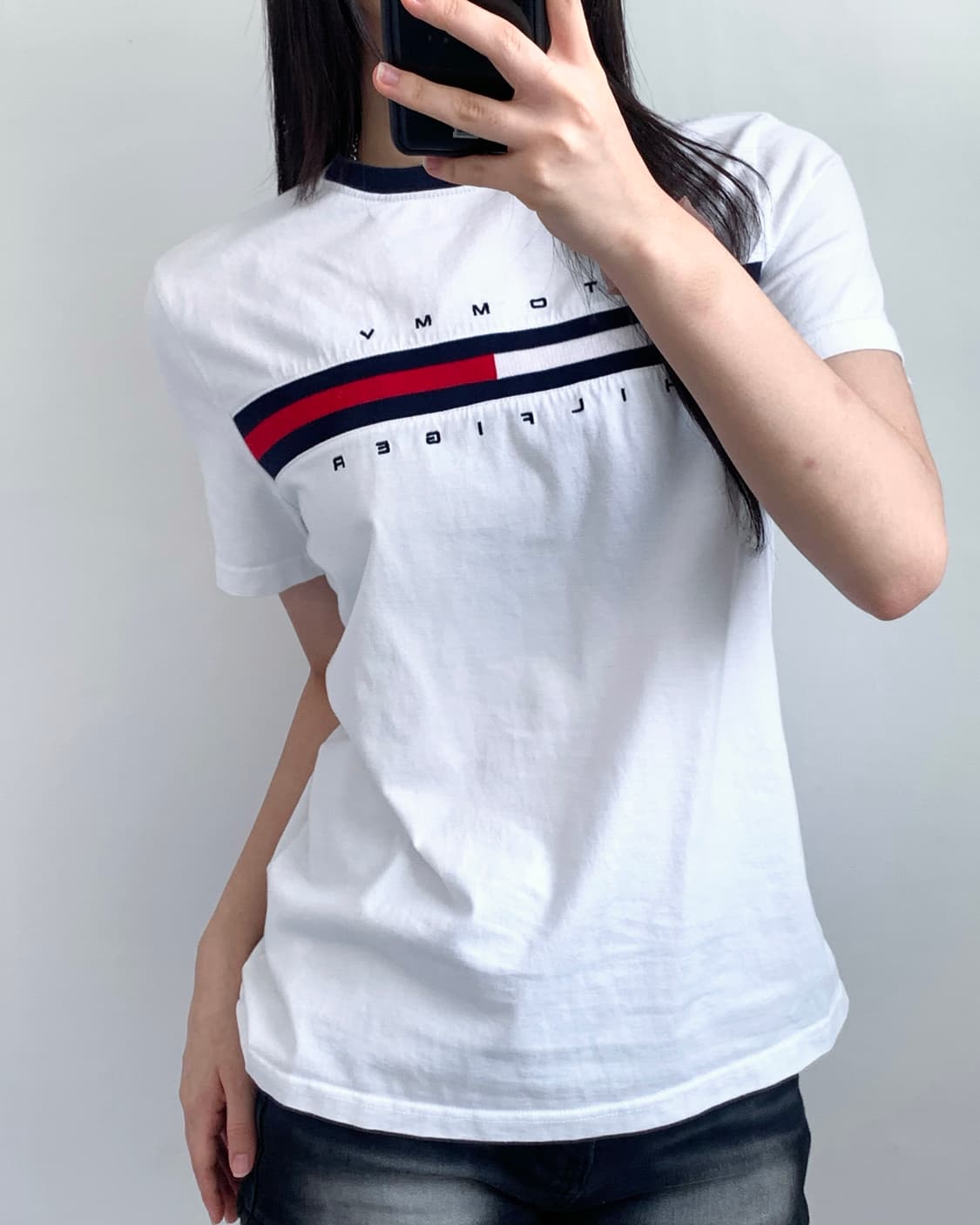 TommyHilfiger 타미힐피거 화이트 티셔츠 상품이미지1
