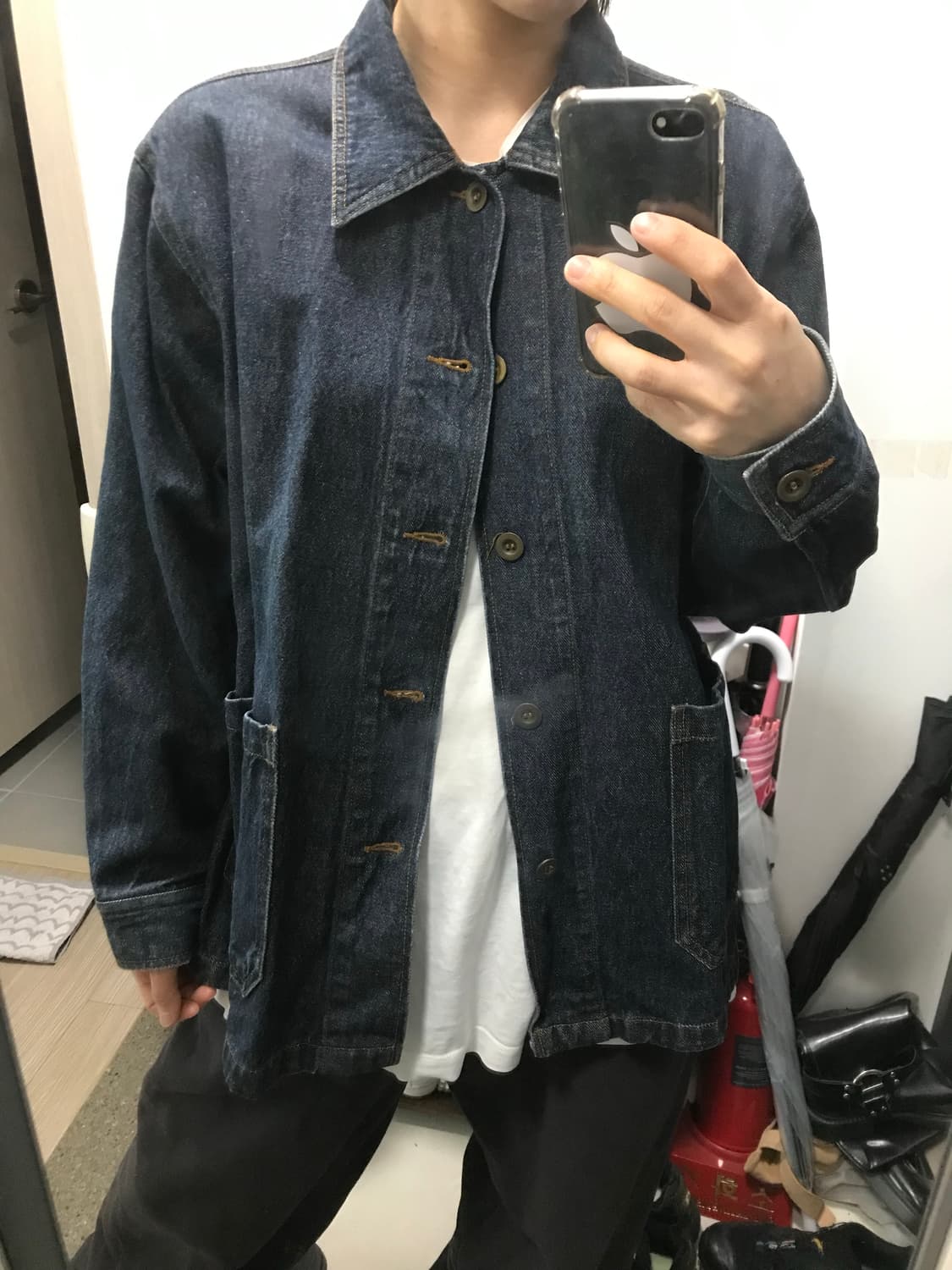 빈티지 데님 하프 자켓 상품이미지2