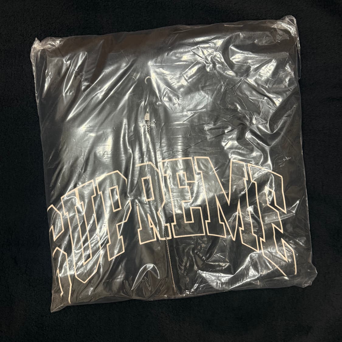 슈프림 크랙 래글런 집업 후드 스웨트셔츠 블랙 L 26SS 상품이미지1