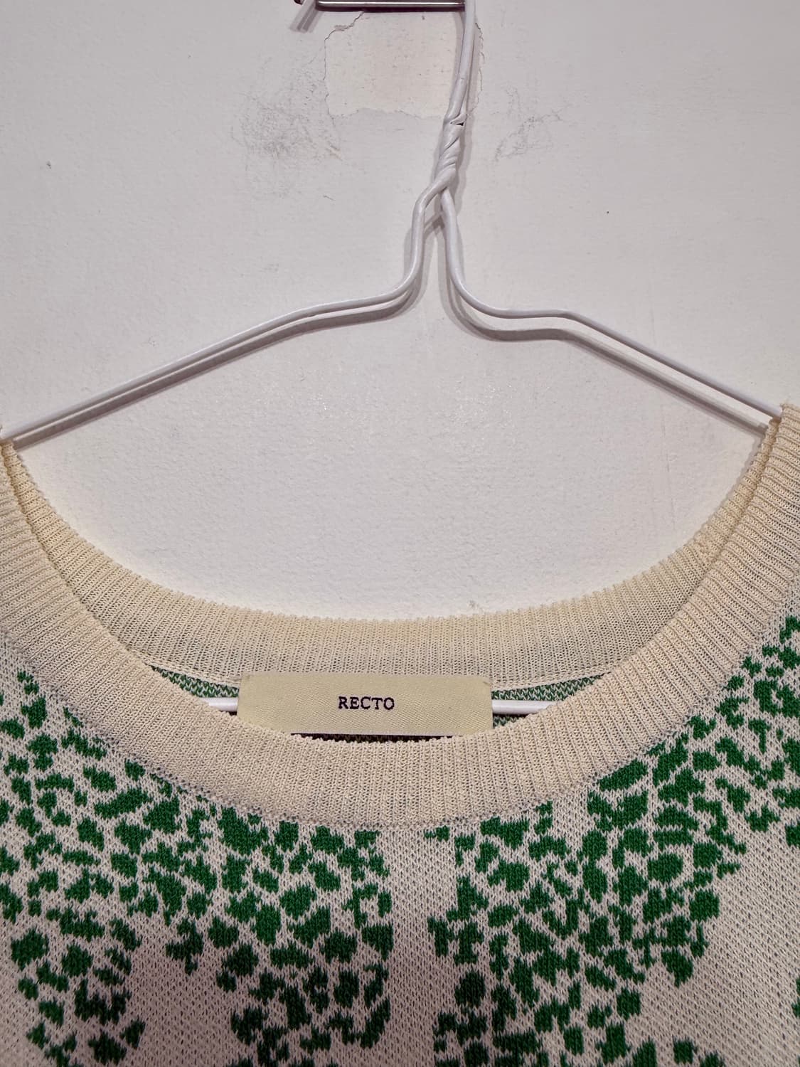 렉토 RECTO 선라이즈 자카드 니트 반팔 S 상품이미지4