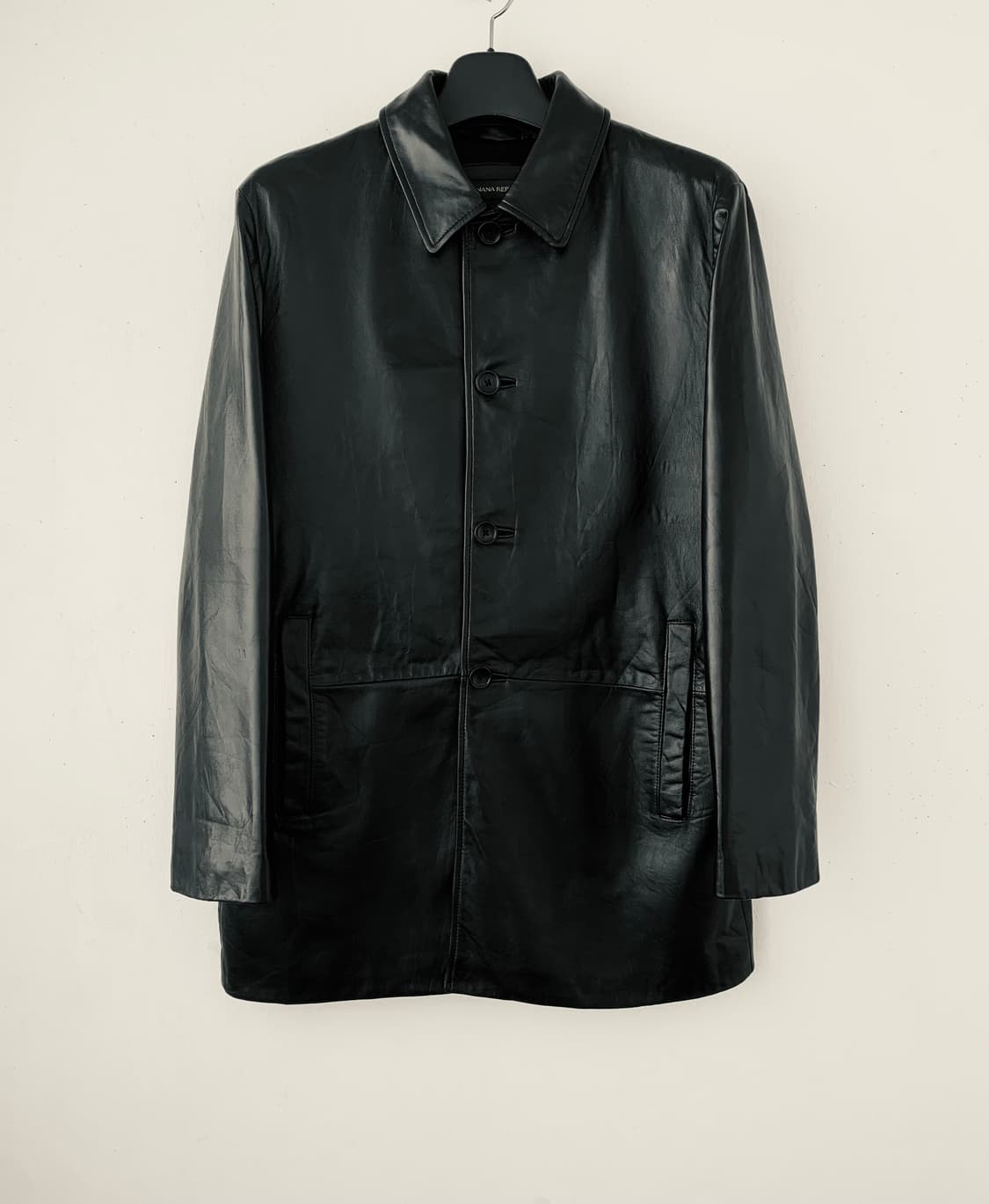 바나나리퍼블릭 램스레더 카코트 블랙 상품이미지1