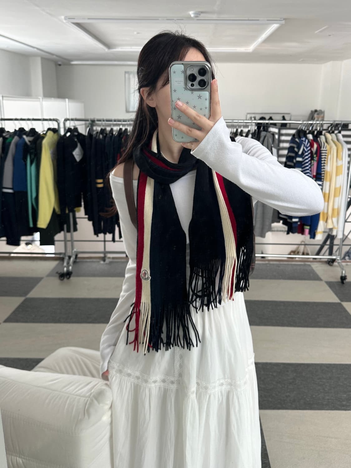 몽클레어 3컬러 와펜 울 머플러 상품이미지9