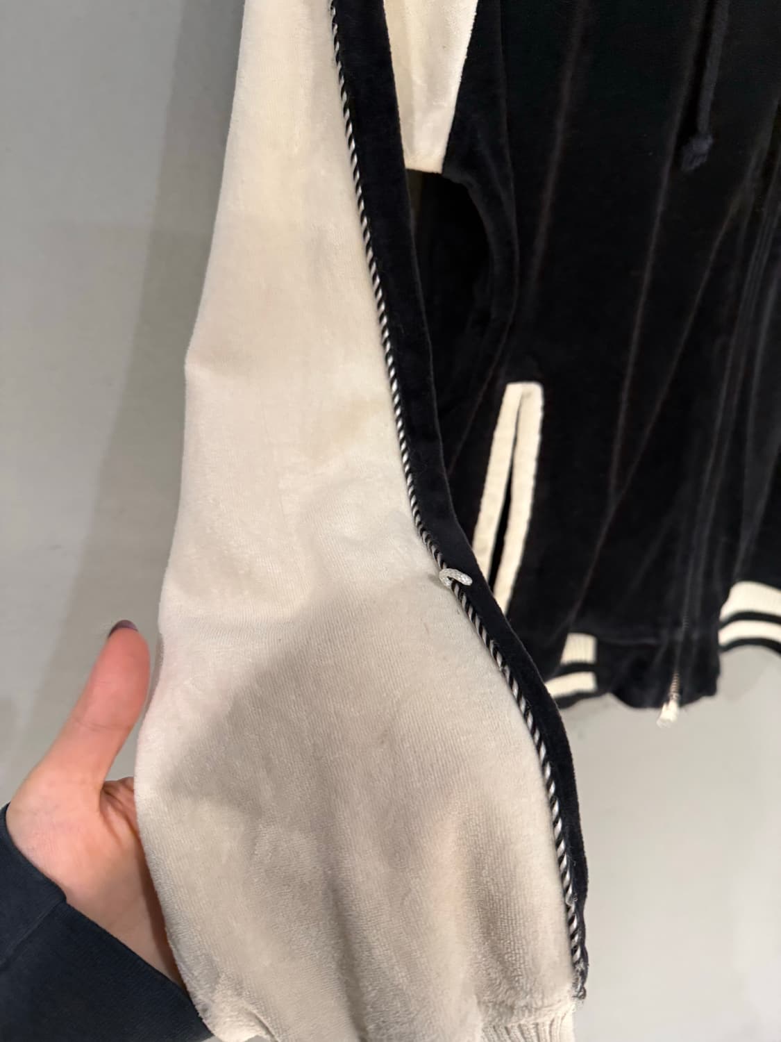 raglan 2-way velvet hood zip-up 상품이미지8