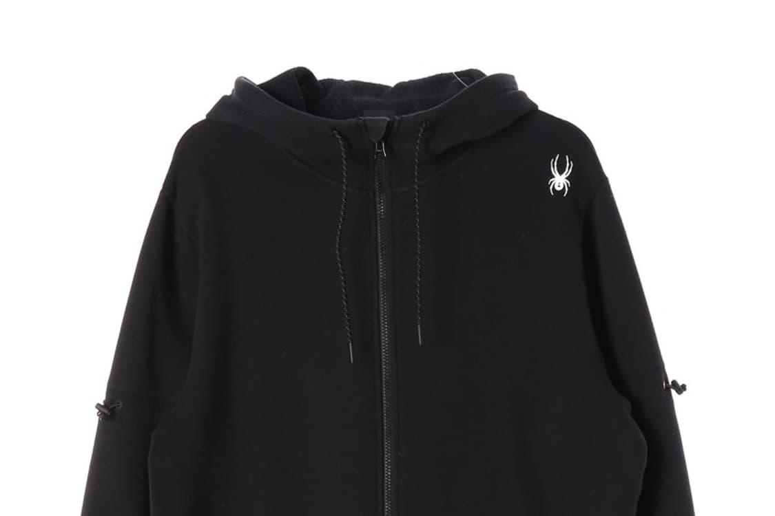 스파이더 블랙 스몰 로고 테크 후드 집업 XL 상품이미지3