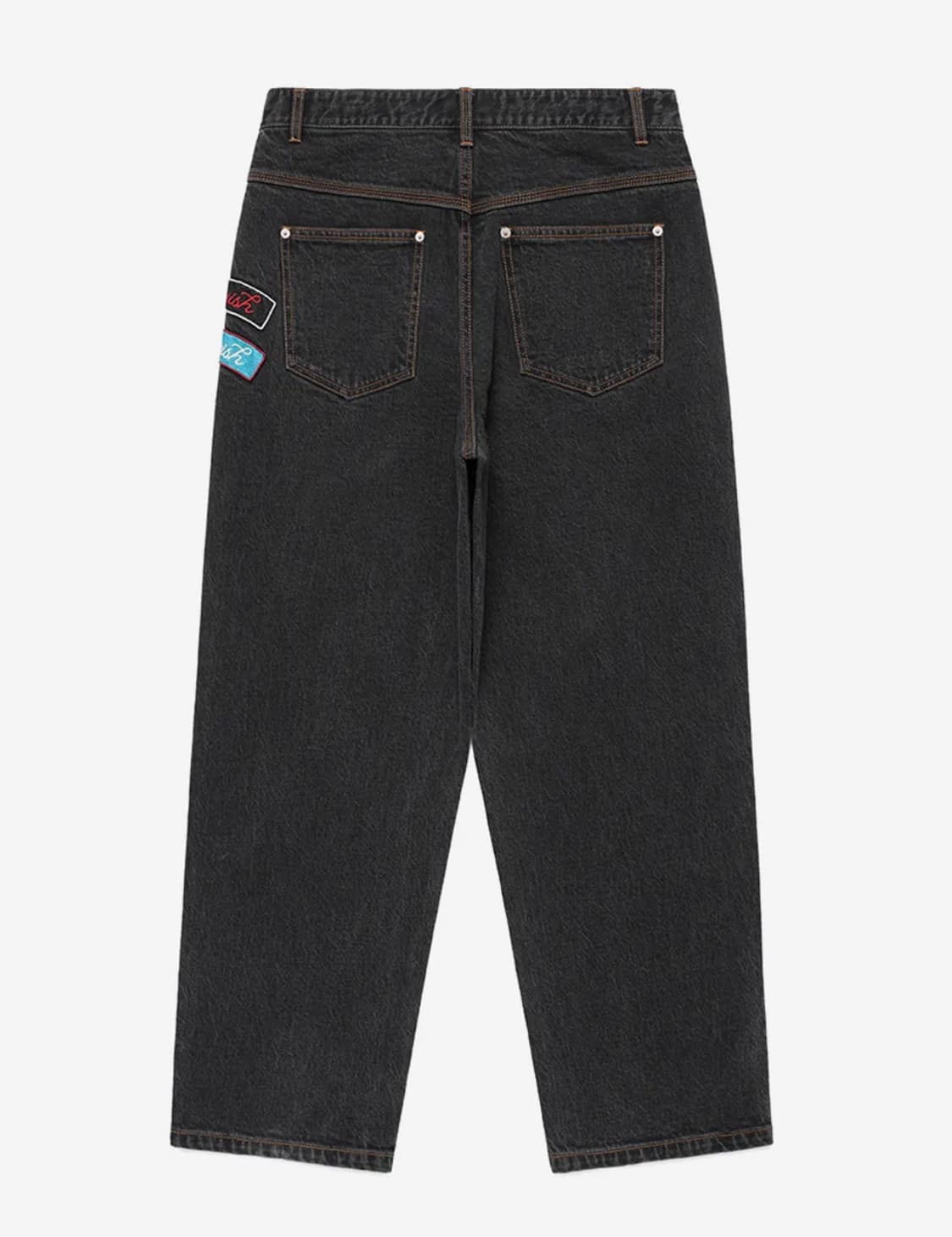 댄서 바다 착용 카비시 패치워크 데님 팬츠 블랙 상품이미지2