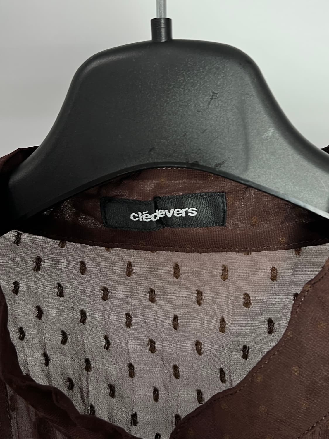 CLEDEVERS 도트 씨스루 블라우스 상품이미지3