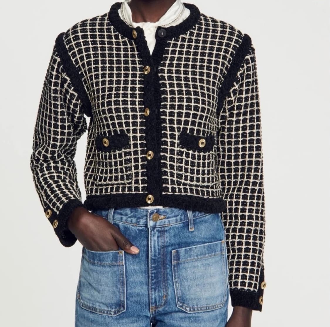 (택ㅇ) 산드로 트위드 크롭자켓 새상품 상품이미지1