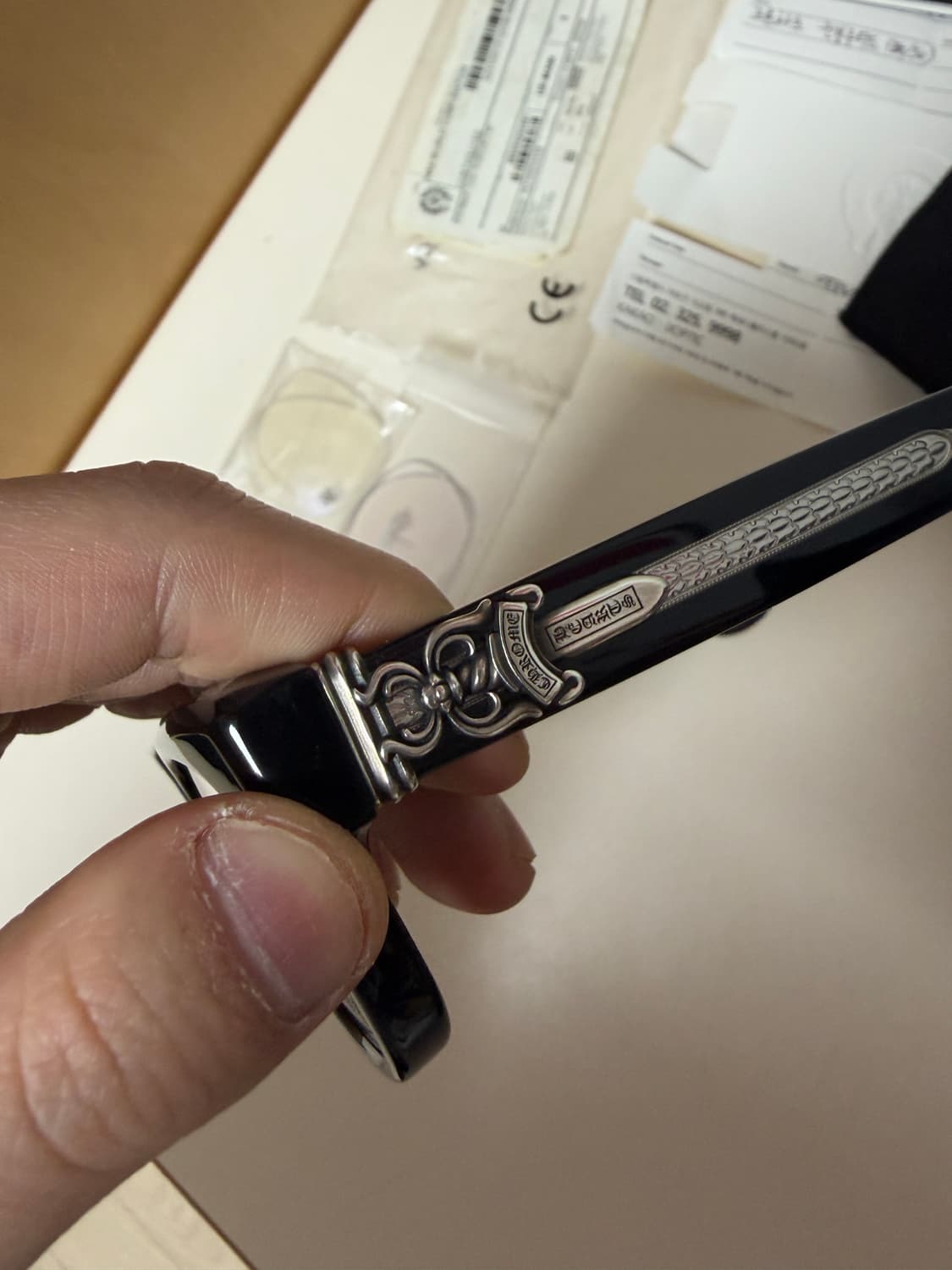 크롬하츠 컨볼루티드 블랙 실버 상품이미지5