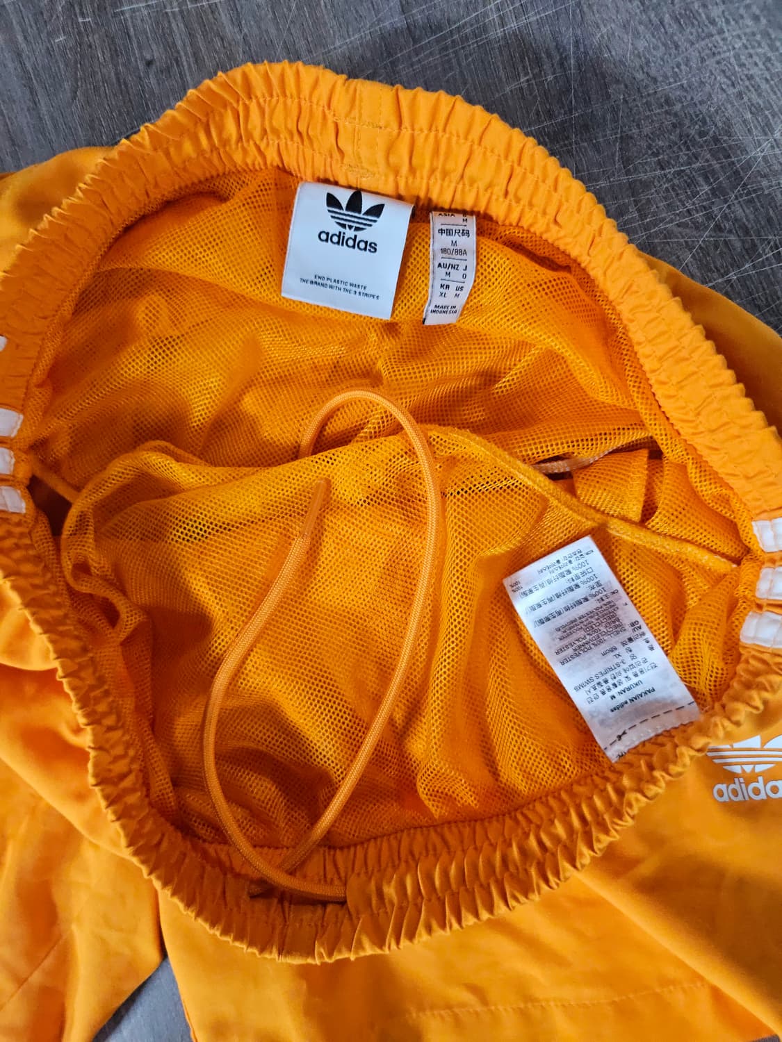 아디다스(adidas) 오리지널 삼선 스윔 쇼츠 오렌지 M 상품이미지4