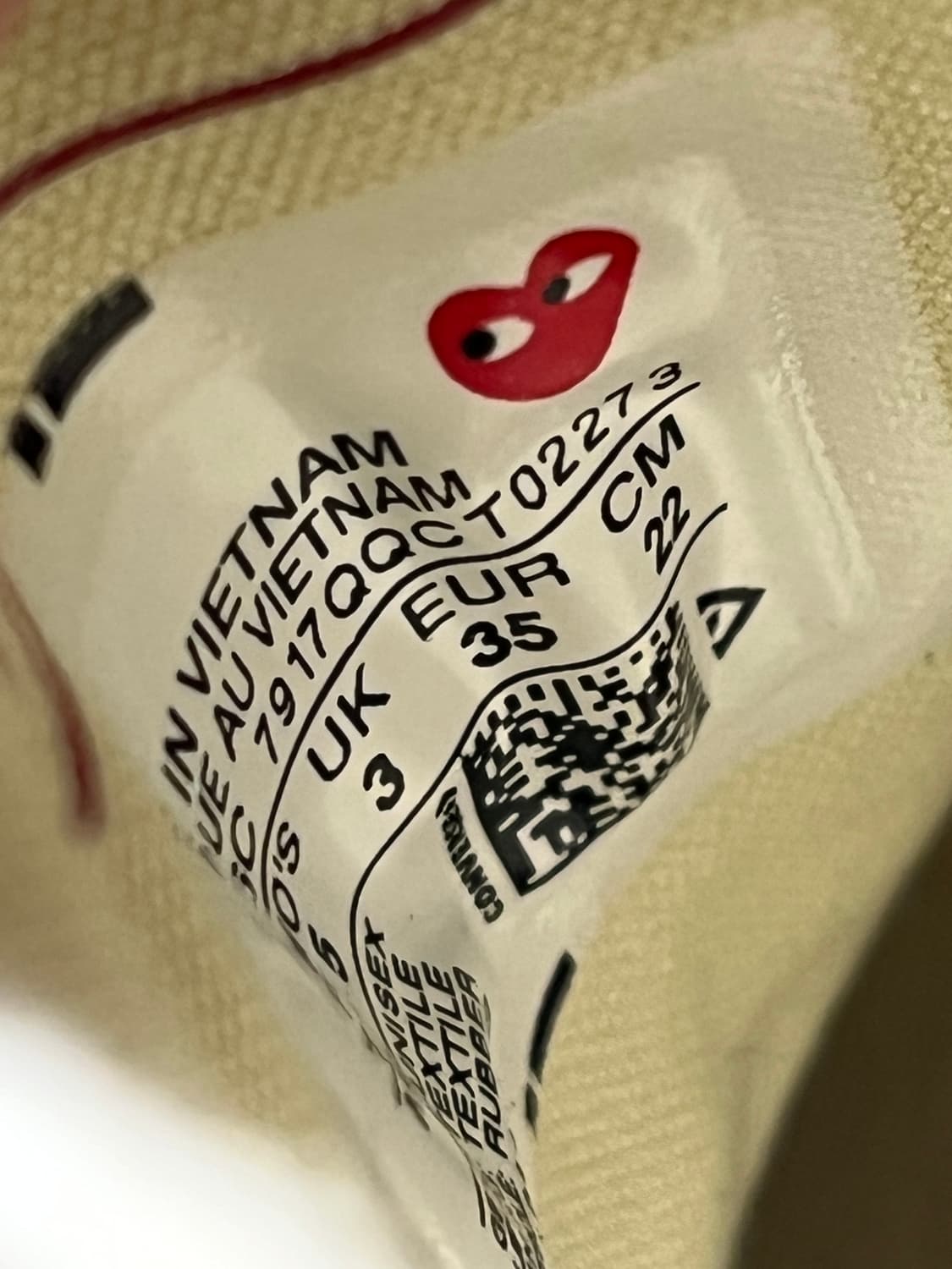 [착용 5회 미만] 민트급 꼼데가르송 컨버스 [220] 상품이미지7