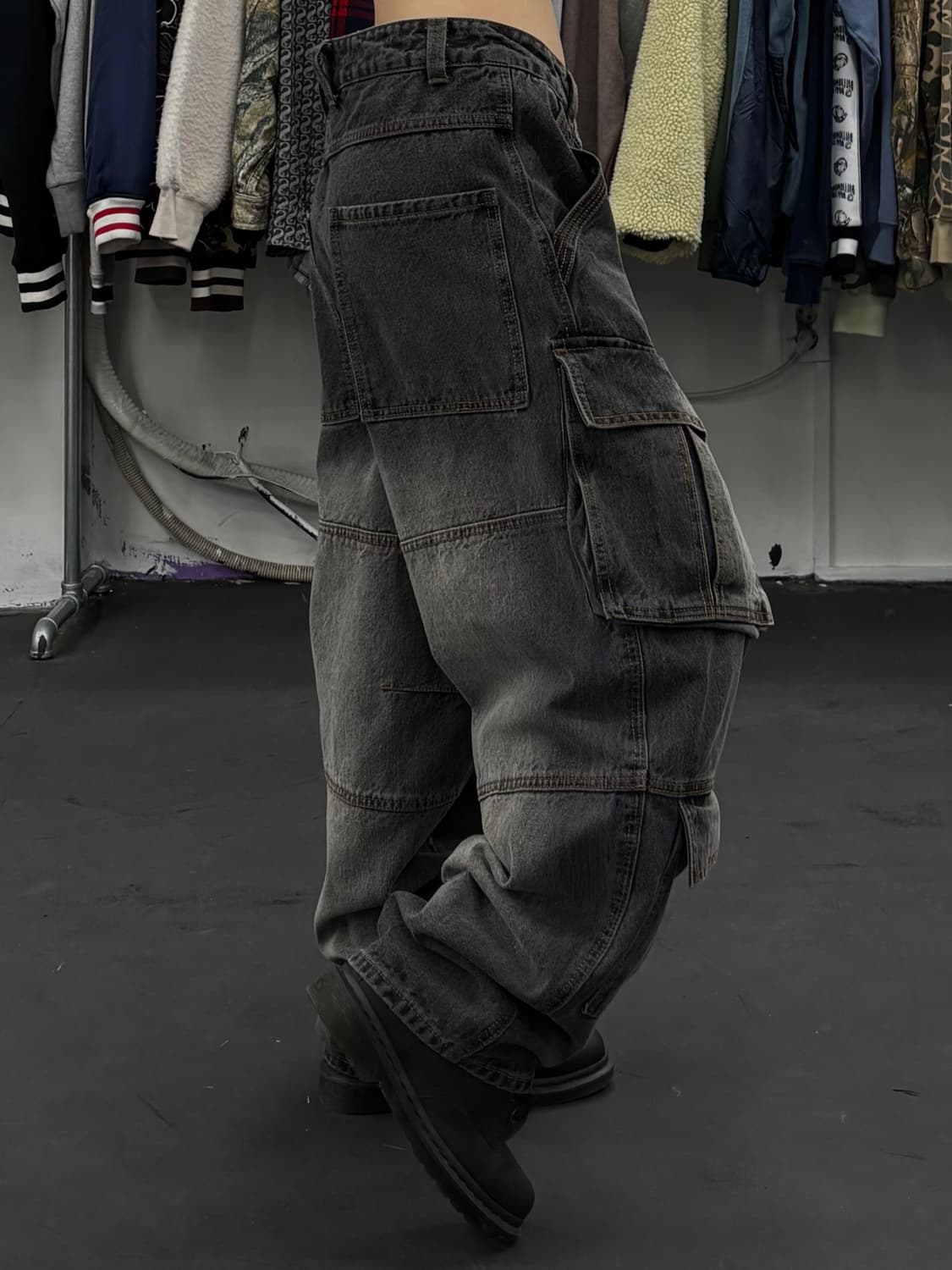 그런지 멀티포켓 데님 카고팬츠 상품이미지3