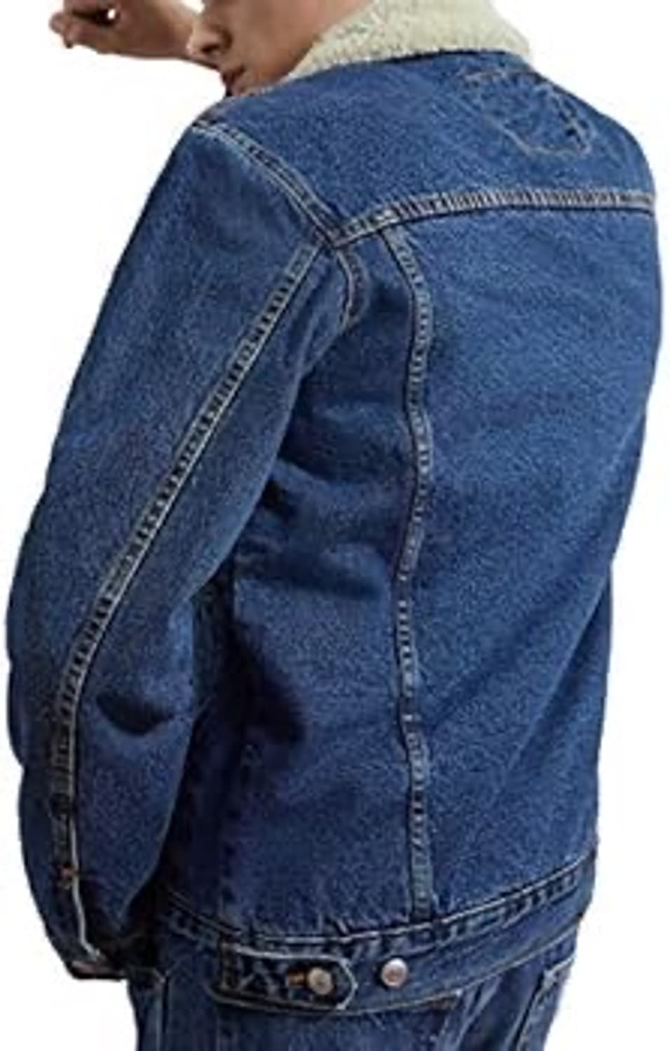 자라 쉐르파 양털 데님자켓 청자켓 XL 상품이미지2