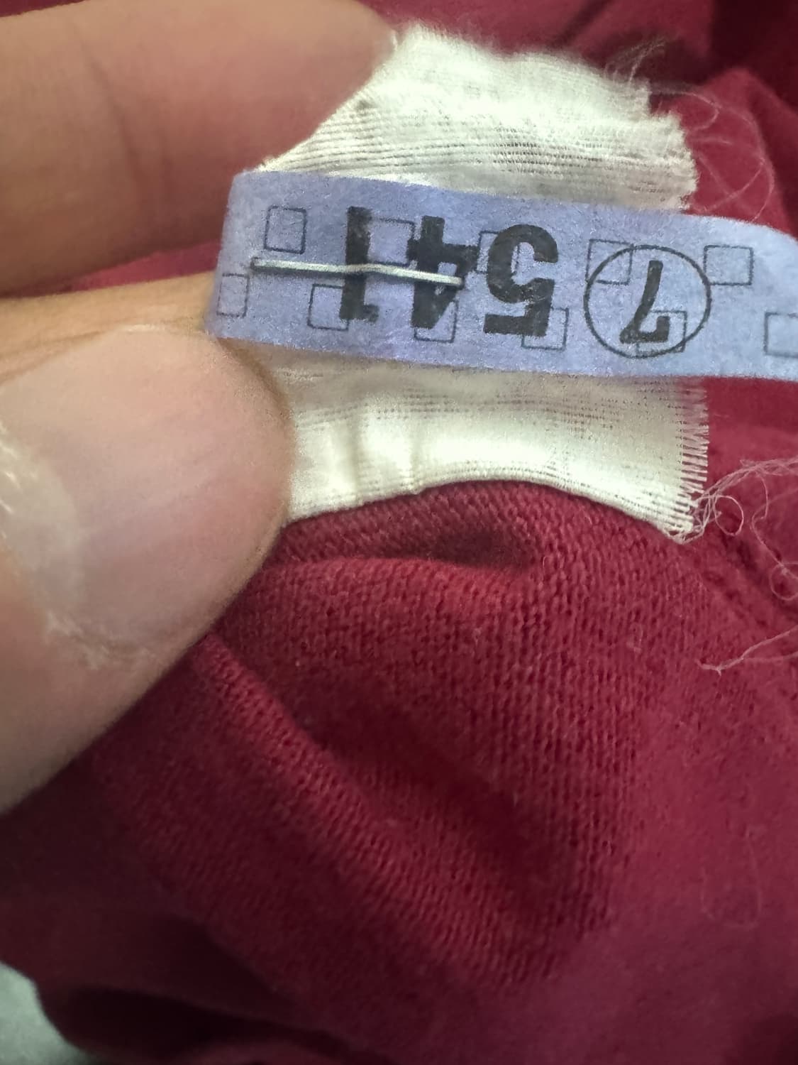 버버리 런던 로고 원 포켓 긴팔 카라 폴로 티셔츠 L 레드 상품이미지3