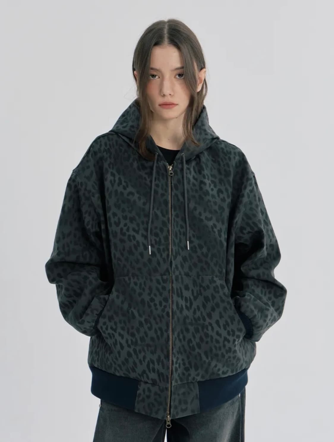 오피쉬 레오파드 워크후드자켓 상품이미지3