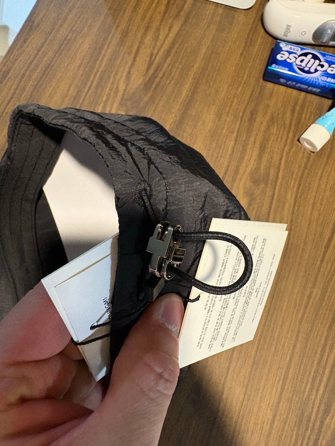 26ss 우영미 블랙로고 나일론 캠프캡 상품이미지4