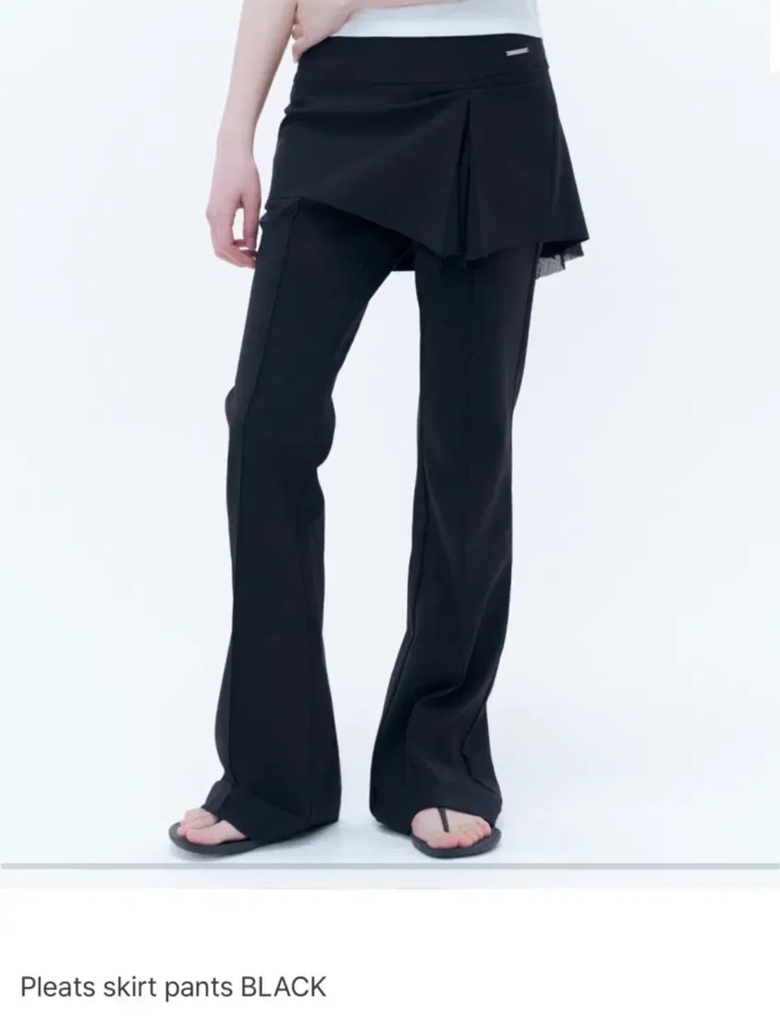 미세키서울 플리츠 스커트 팬츠 pleats skirt pants 블랙 상품이미지1