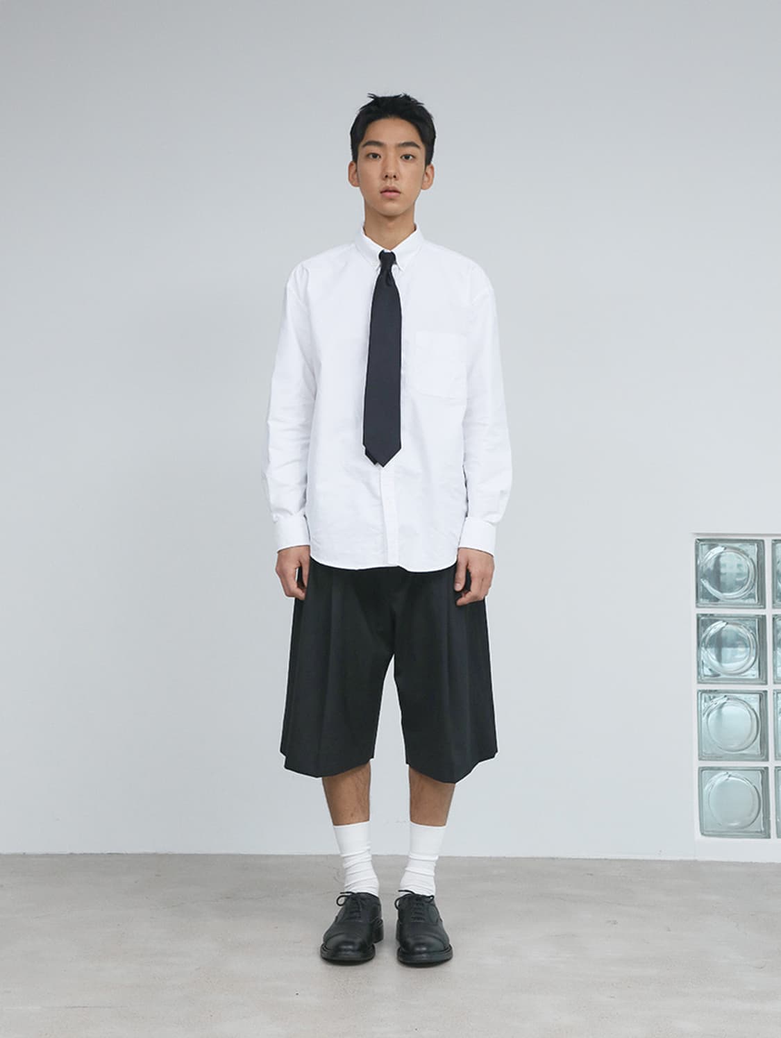 히즈핸더 버뮤다 팬츠 블랙 2사이즈 상품이미지1