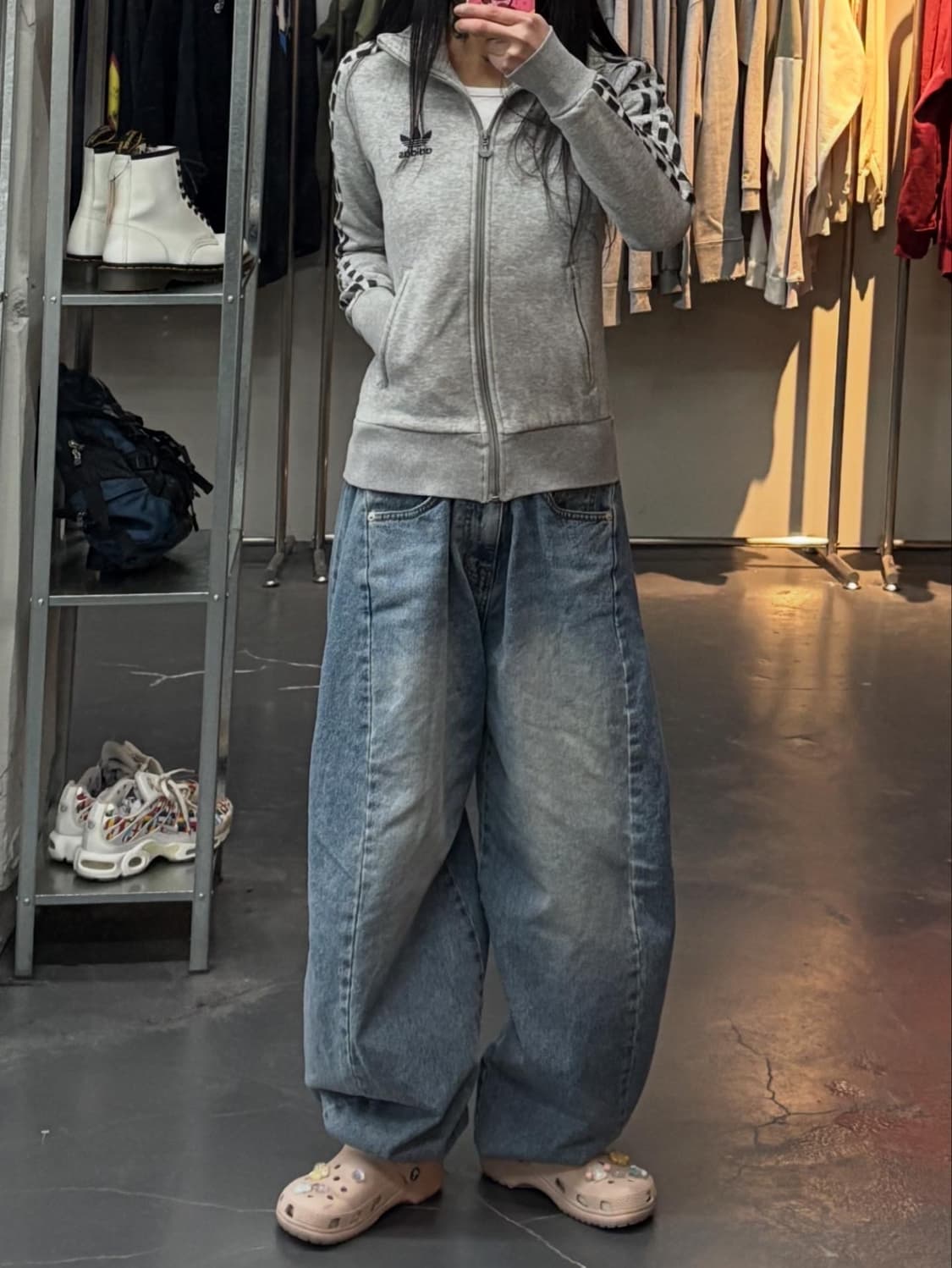 아디다스 그레이 레오파드 패턴 트랙탑 져지 A3190 상품이미지1