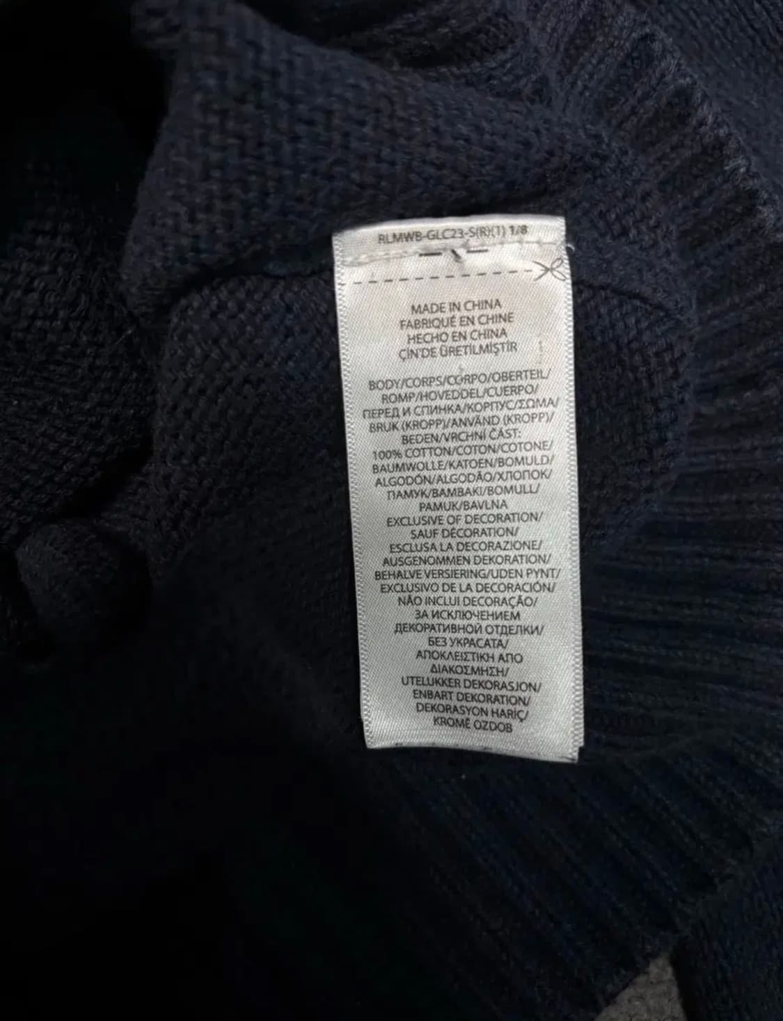 폴로 QR 네이비 베어 니트 상품이미지5