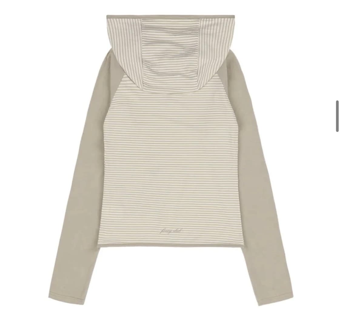 팬시클럽 러브 스트라이프 후드 베이지 상품이미지2