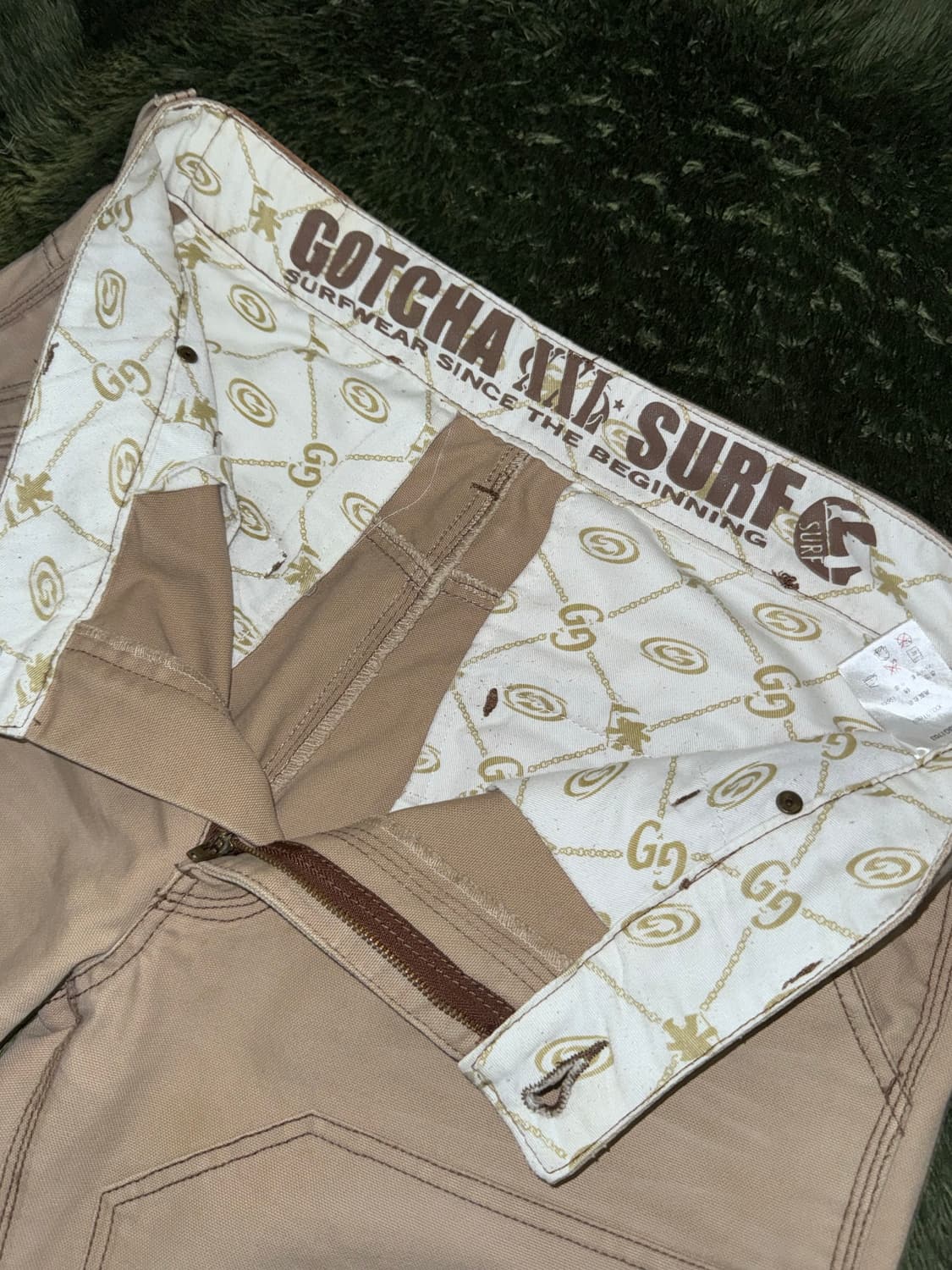 [XXL] Gotcha surf 헤비 코튼 더블니 팬츠 페이디드 베이지 상품이미지3