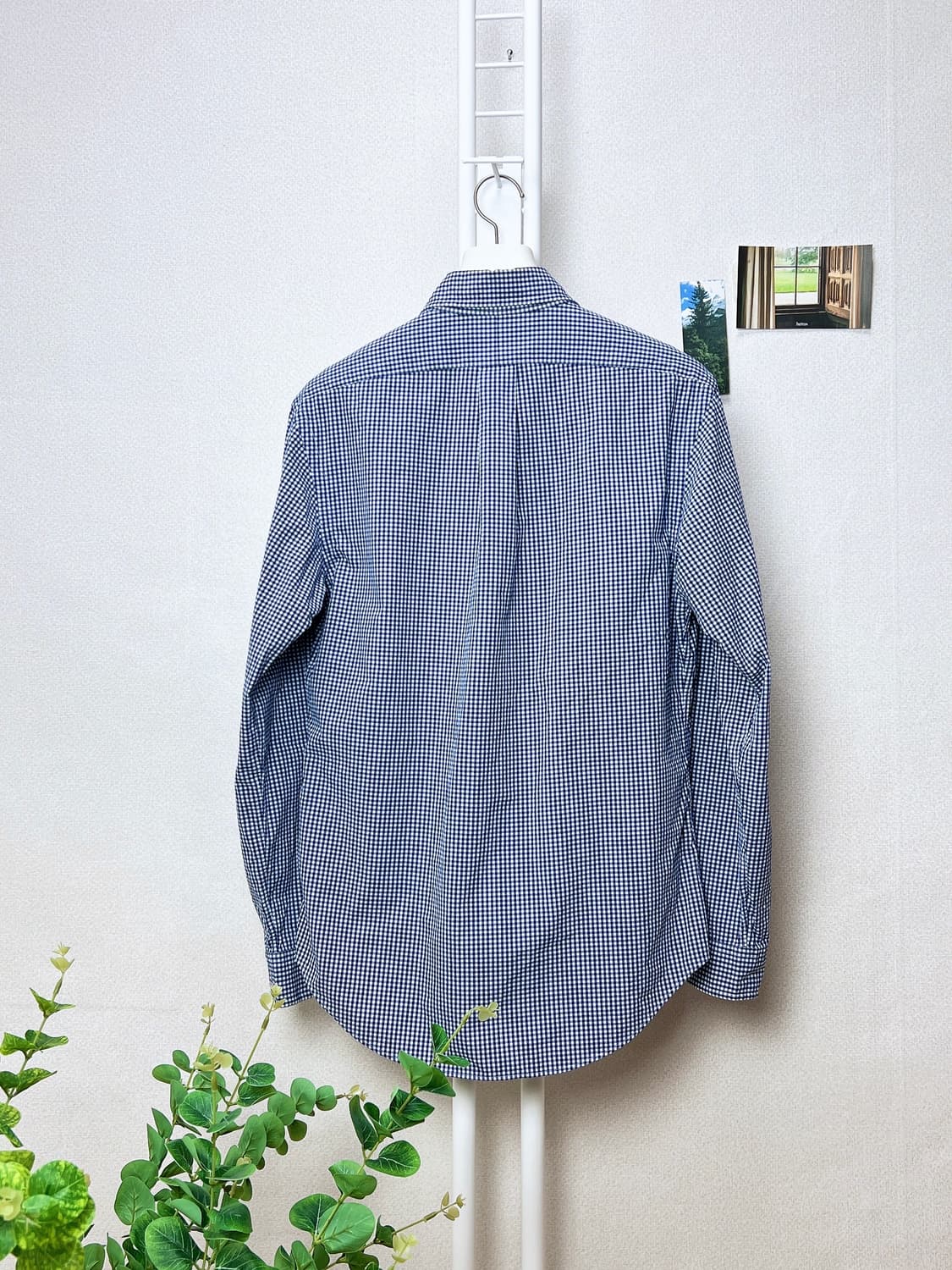폴로 깅엄체크 셔츠 M 상품이미지4