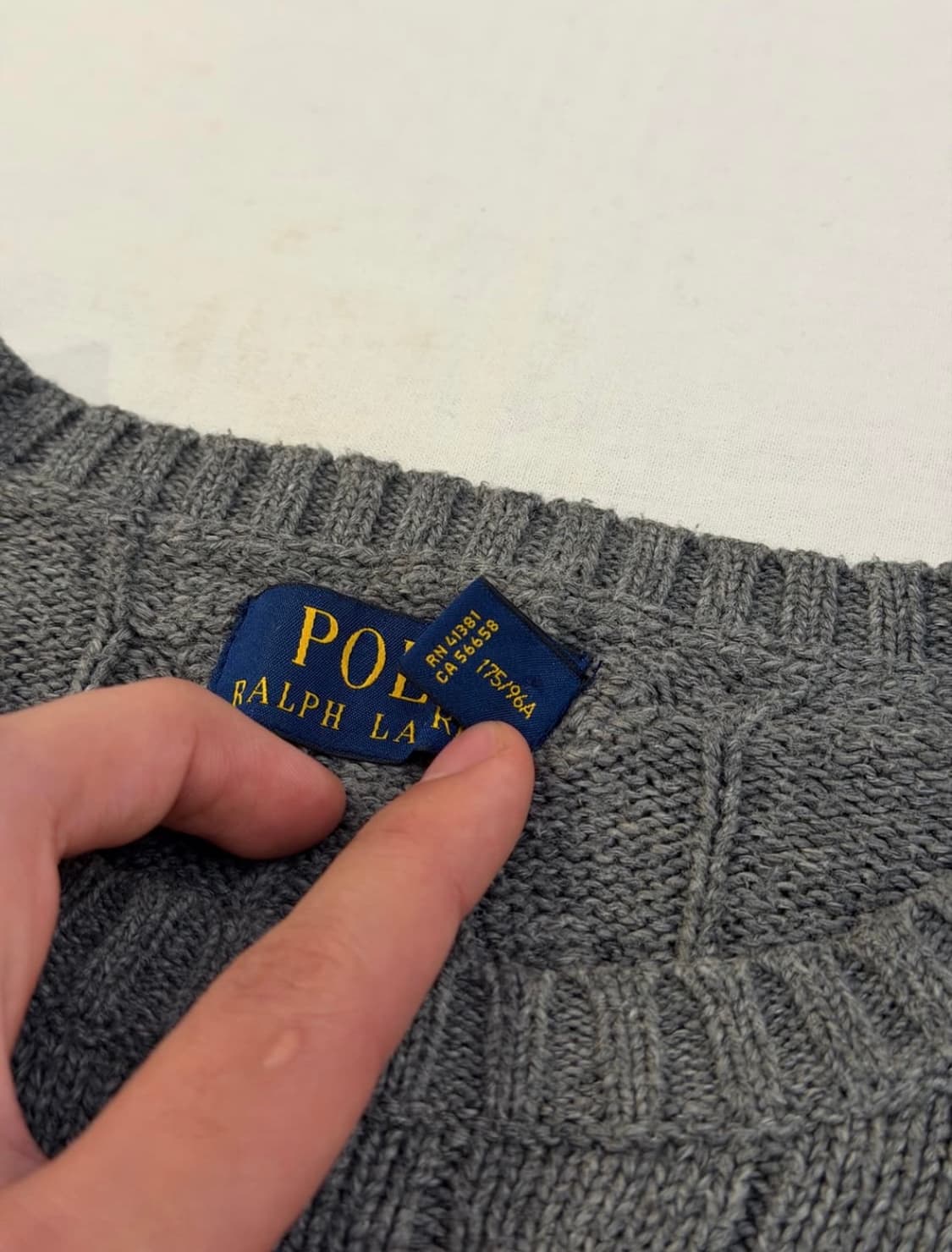 폴로 랄프로렌 꽈배기 케이블니트 딥 그레이 상품이미지3