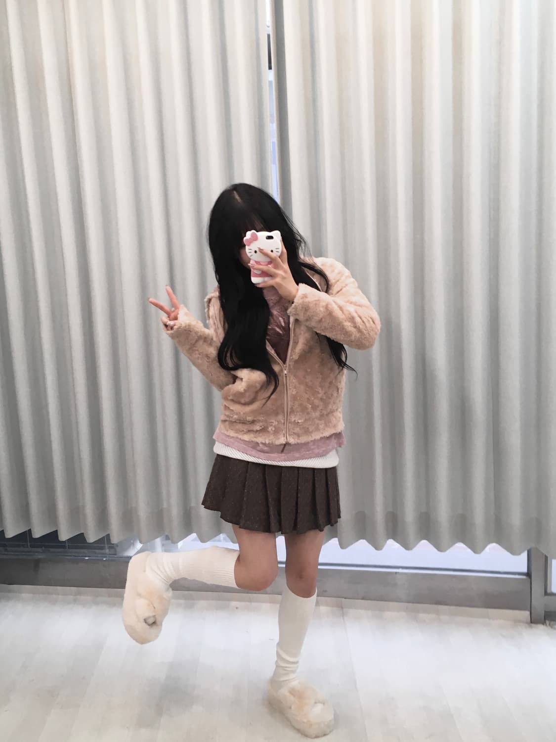 빈티지 핑크 곰돌이 코디 상품이미지1