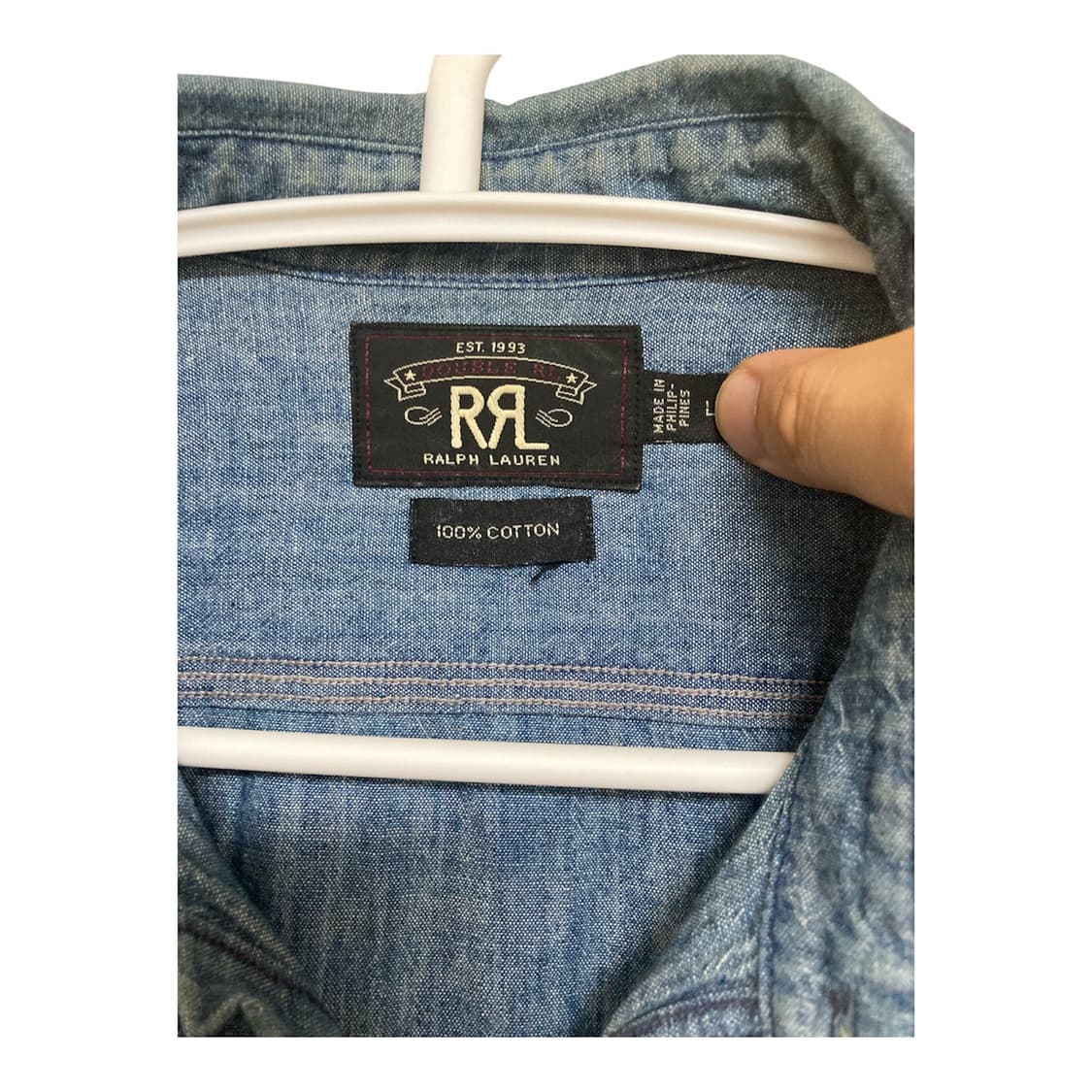 RRL 샴브레이 셔츠 L 상품이미지3