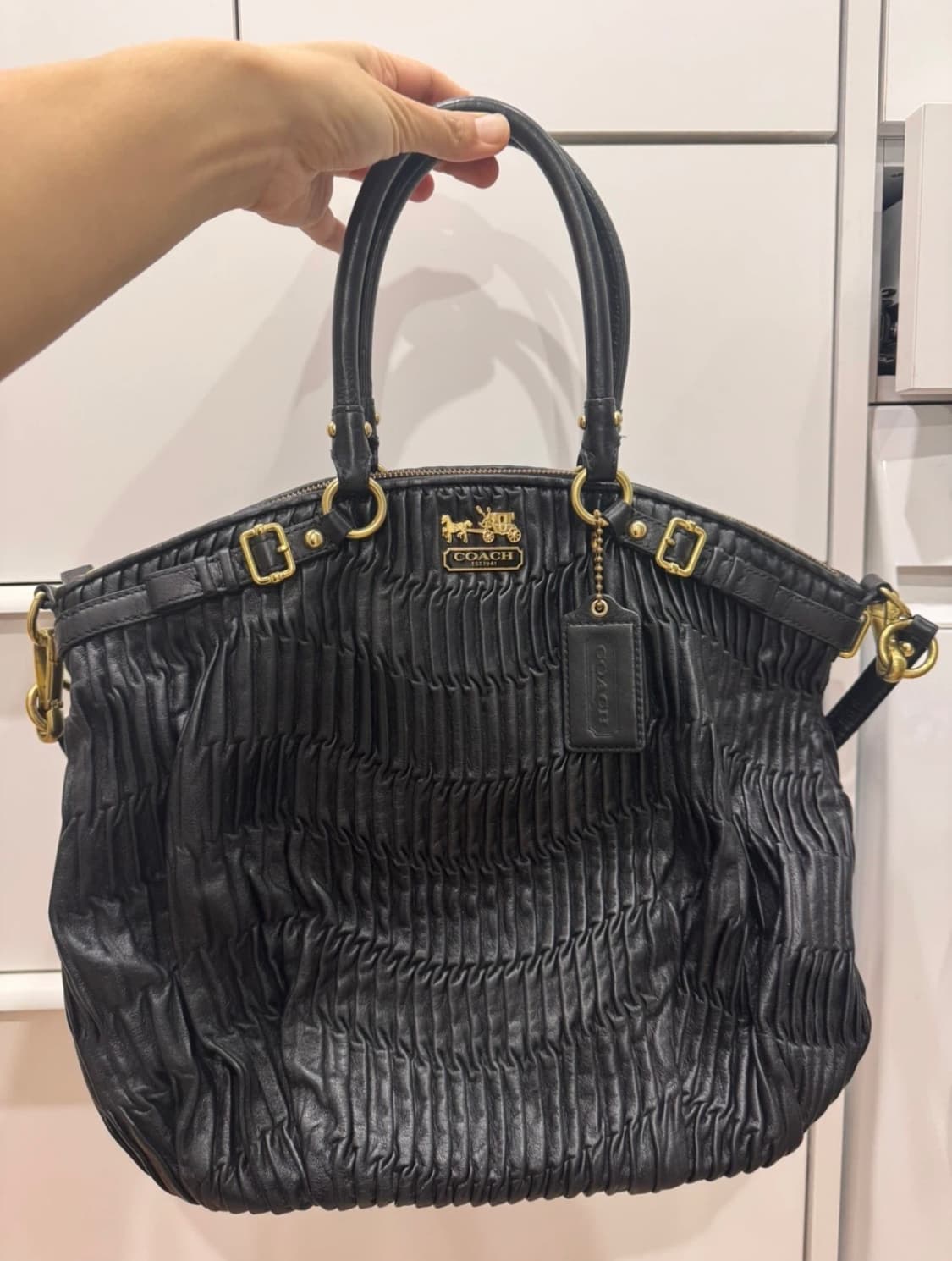 코치 coach 메디슨 게더 레더 사첼백 라지  상품이미지2