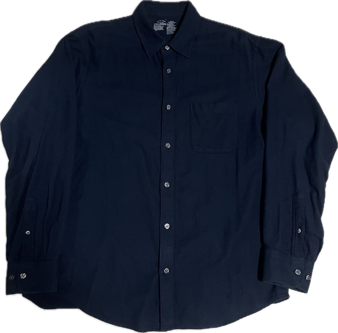 무인양품 울혼방 셔츠 네이비 L 상품이미지1