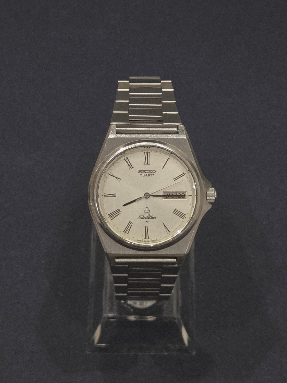 80s 빈티지 세이코 실버웨이브 쿼츠 로만 다이얼 (5933-7020) 상품이미지3