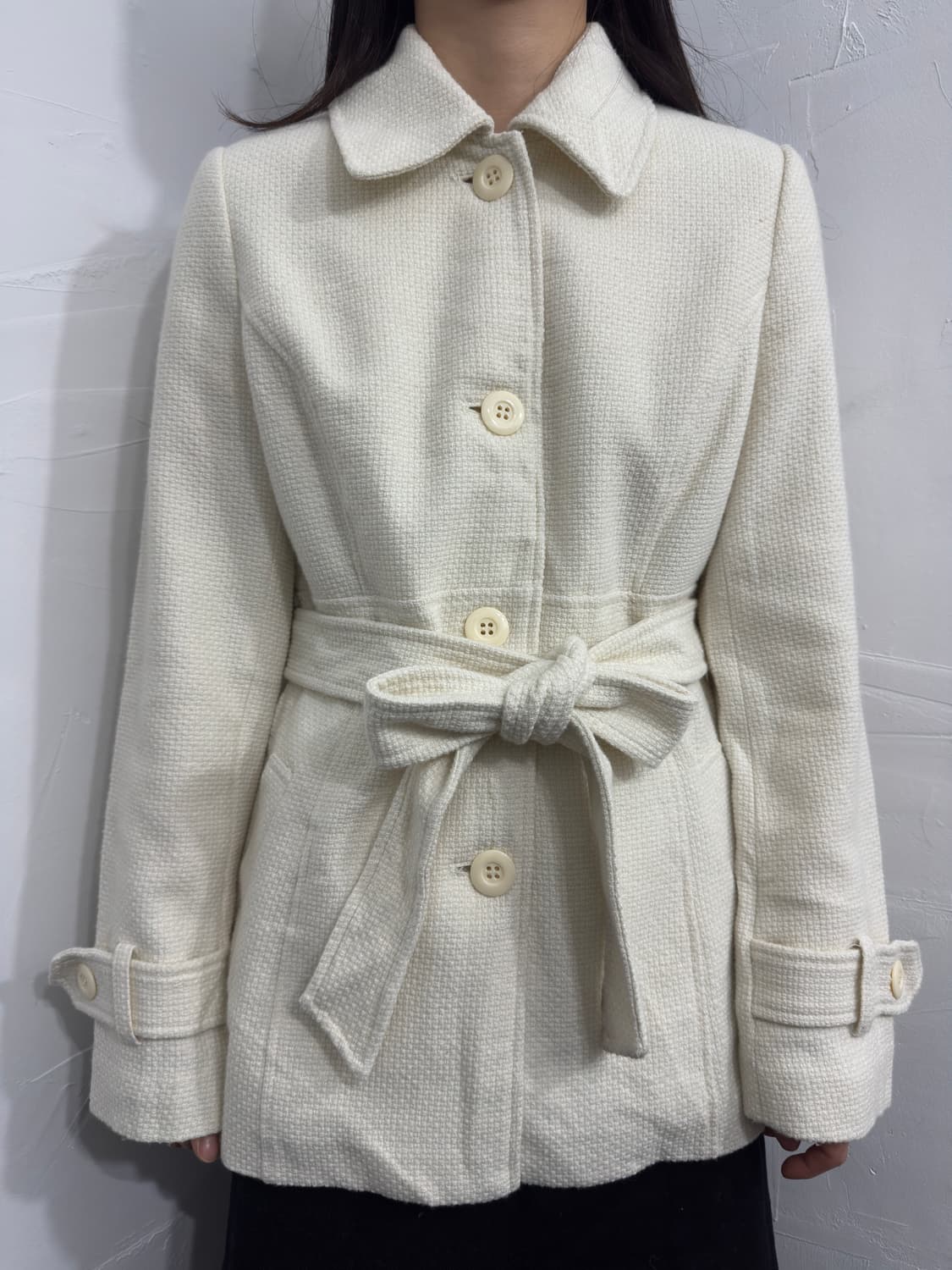 emilyan white belt coat 상품이미지2