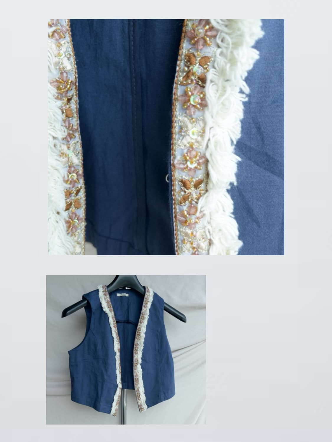 Embroidered Boho Vest 보헤미안 큐빅 베스트  상품이미지5