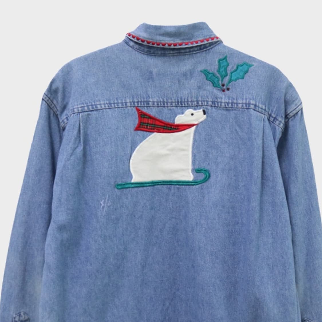 90'S 캠브릿지 자수 데님 셔츠 62234 상품이미지7