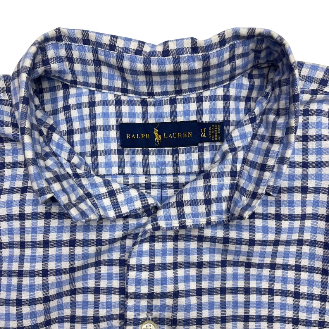 폴로 랄프로렌 네이비포니 고방체크 셔츠 L 상품이미지5